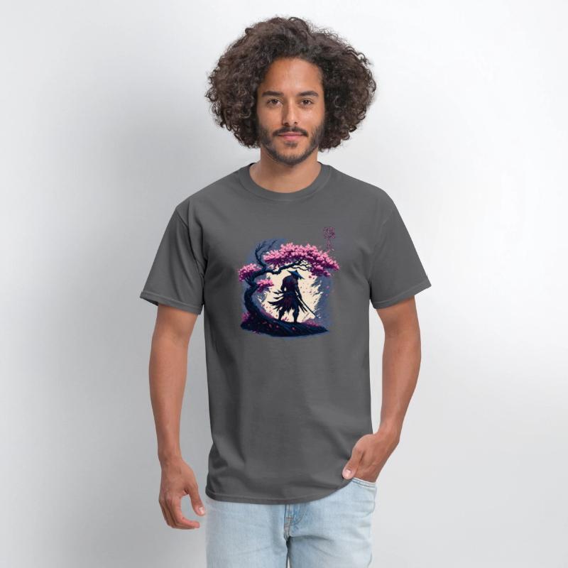 Samurai Warrior under a Blossom Tree