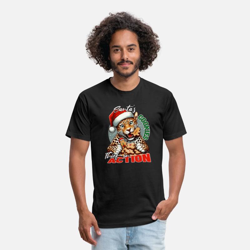 Santa’s Cookie Thief in Action! Leopard T-Shirt