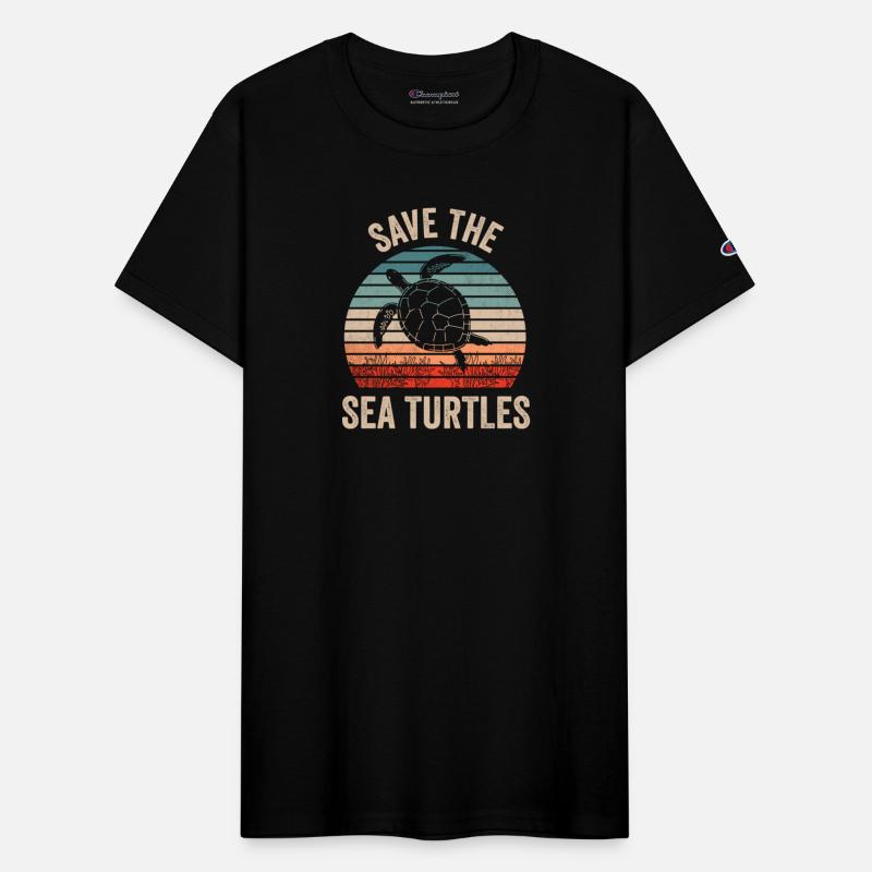 Save the Sea Turtles Retro Vintage Climate Change