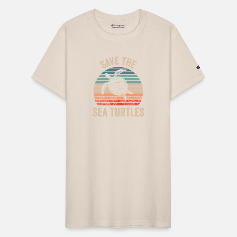 Save the Sea Turtles Retro Vintage Climate Change