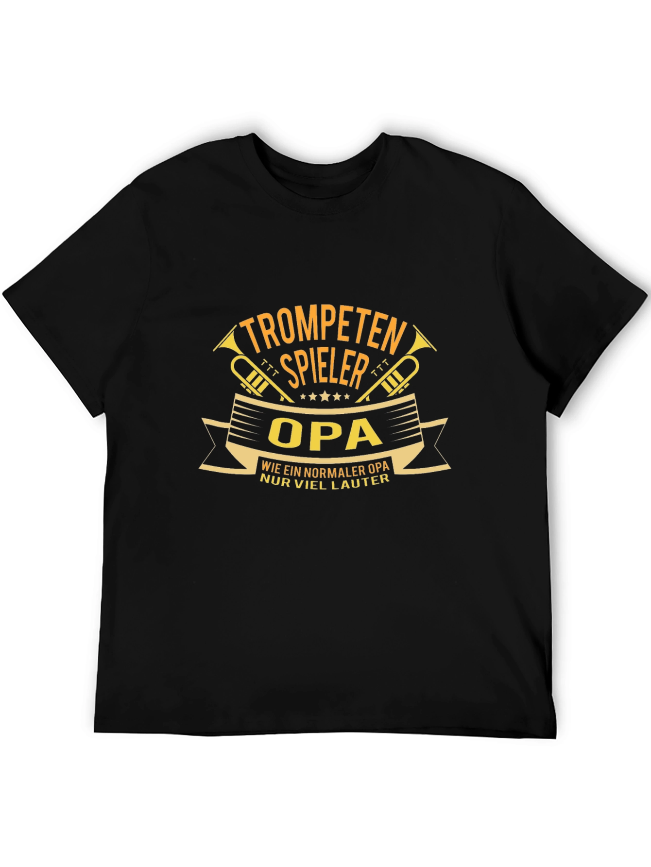 Trumpet Player Opa Black T-Shirt