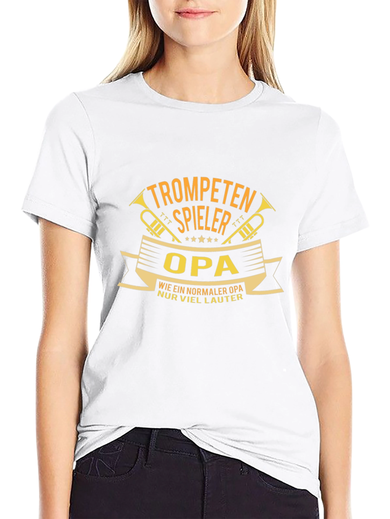 Trumpet Player Opa Black T-Shirt