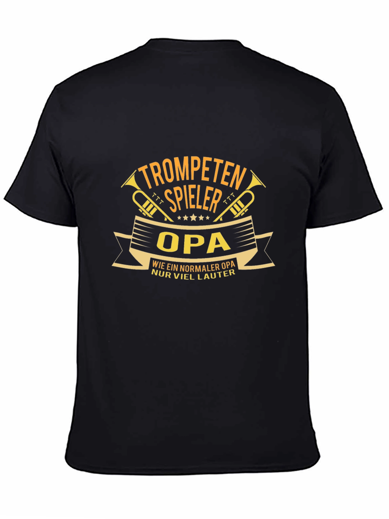 Trumpet Player Opa Black T-Shirt