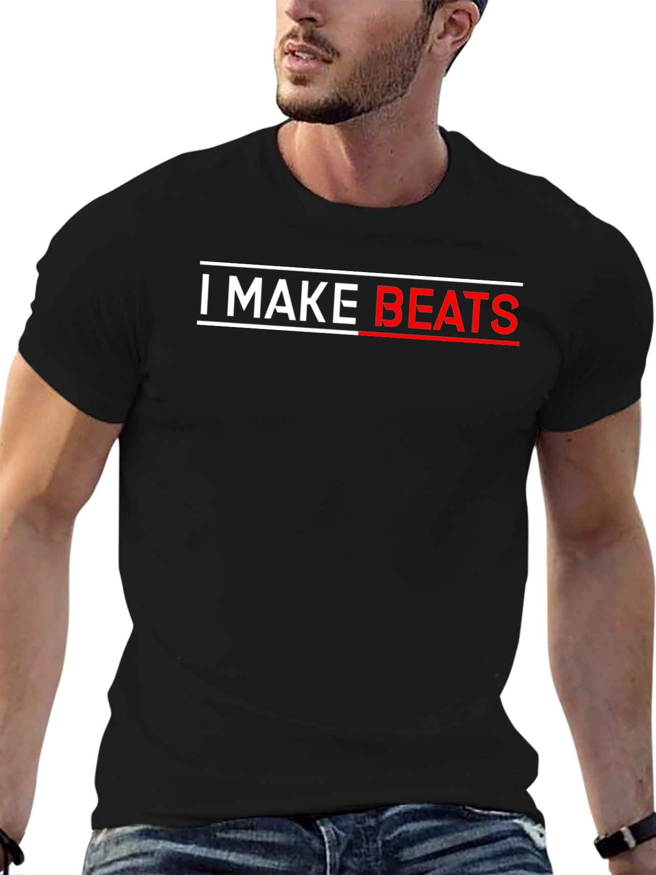 I MAKE BEATS Black T-Shirt - Music Producer Tee