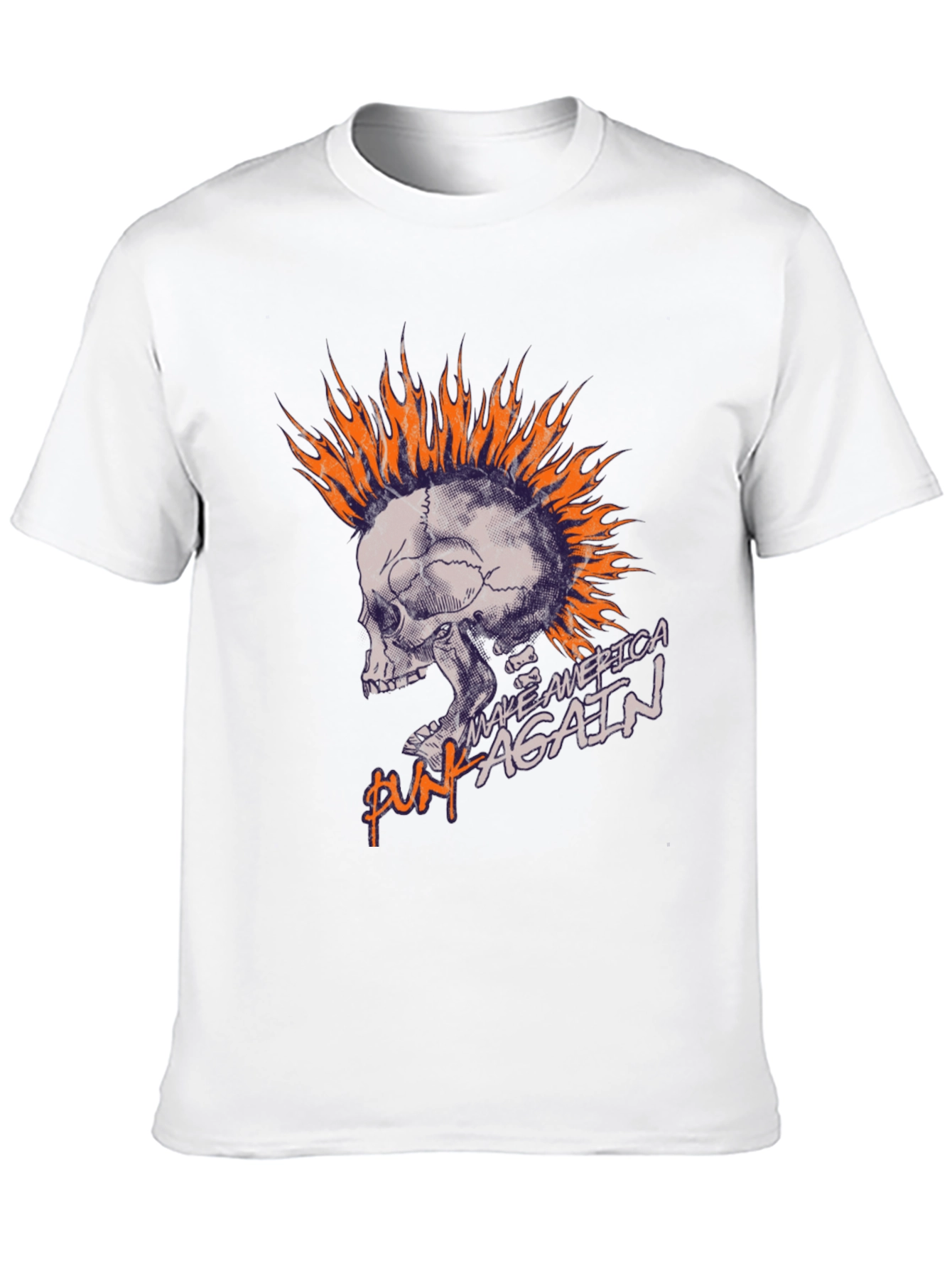 Punk Again Skull Graphic T-Shirt