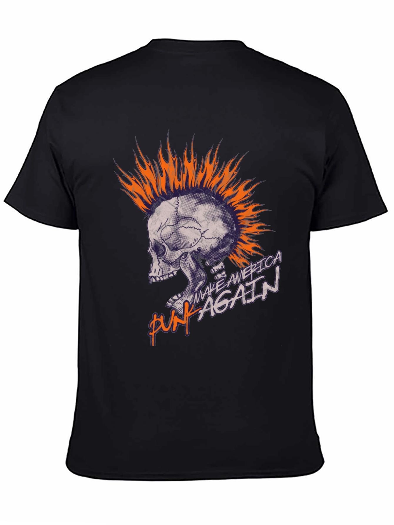 Punk Again Skull Graphic T-Shirt