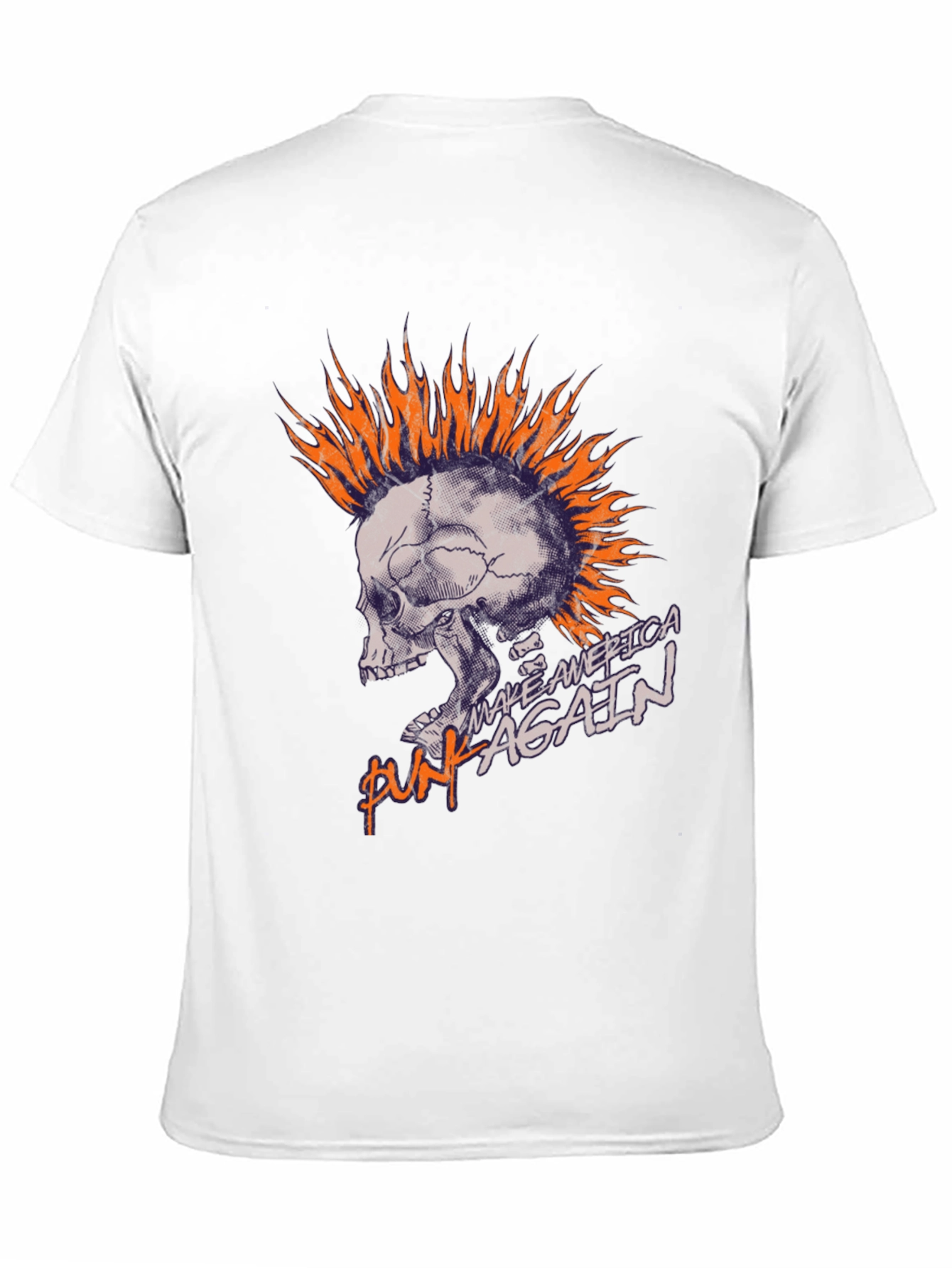 Punk Again Skull Graphic T-Shirt