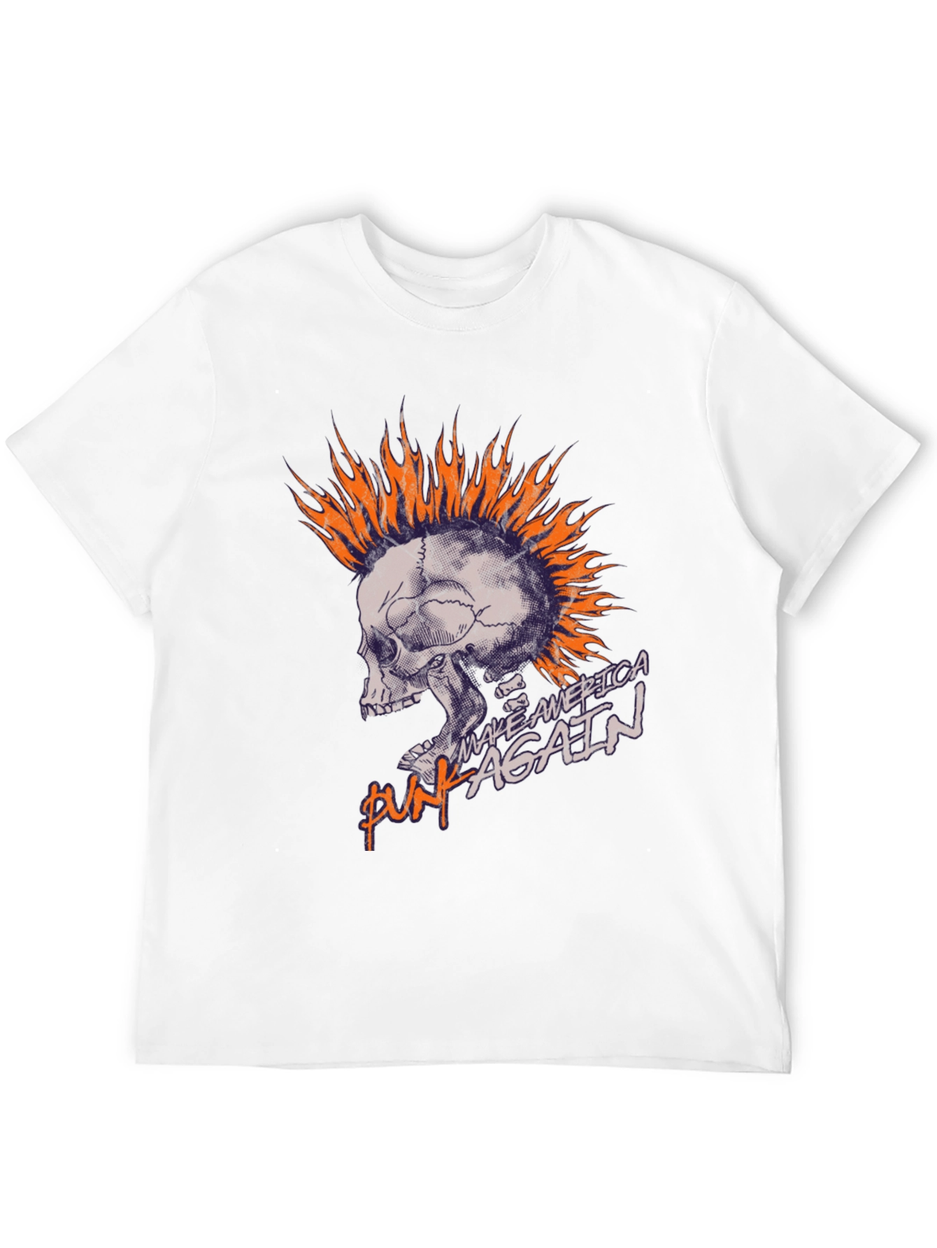 Punk Again Skull Graphic T-Shirt