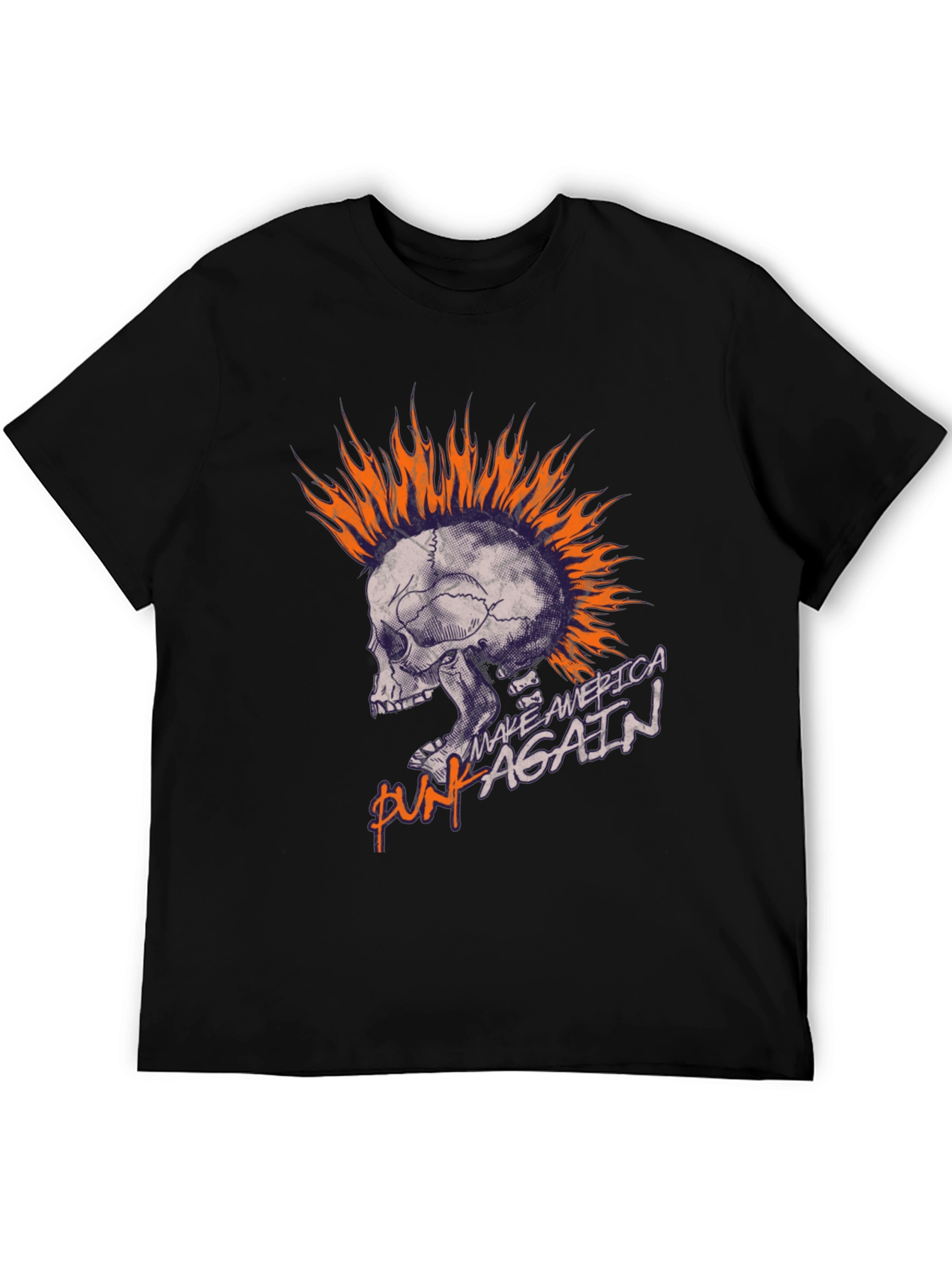 Punk Again Skull Graphic T-Shirt