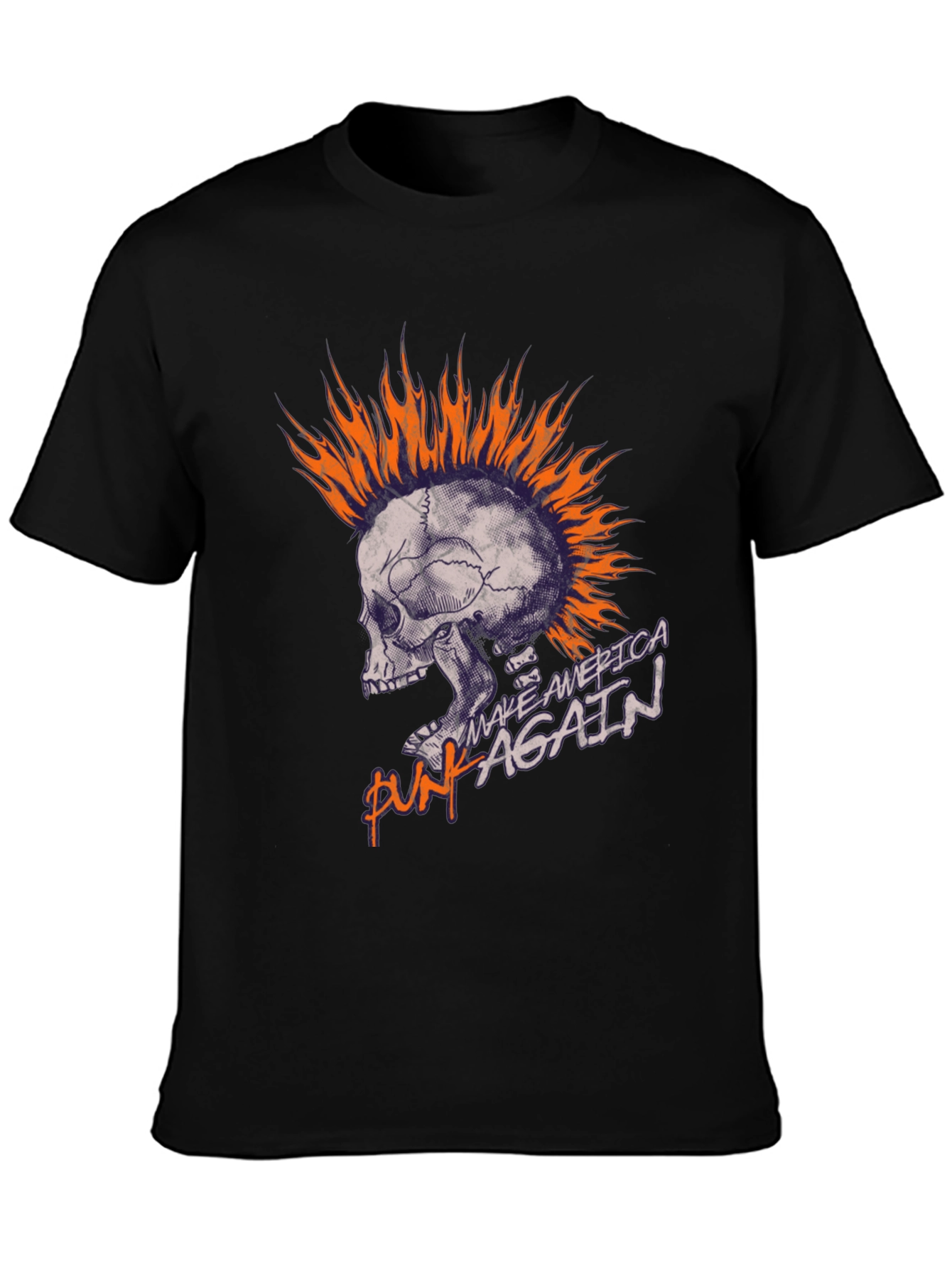 Punk Again Skull Graphic T-Shirt