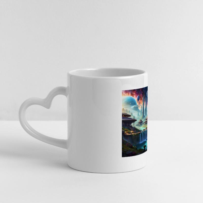Sci-Fi World Space Alien Landscape Art UFO City