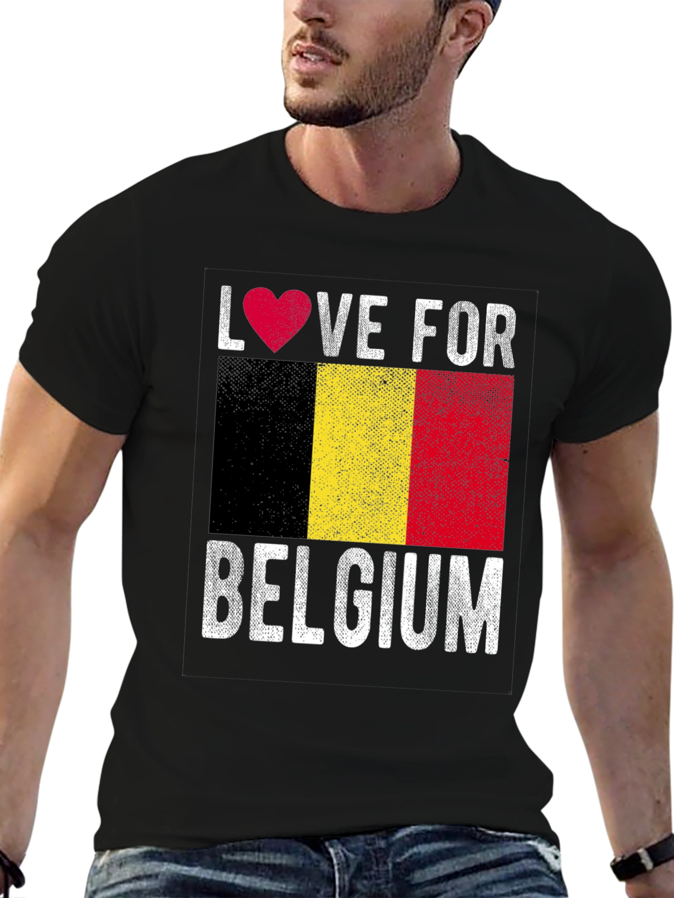 Love for Belgium Flag Graphic Tee