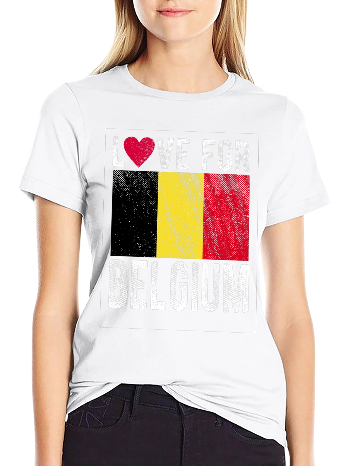 Love for Belgium Flag Graphic Tee