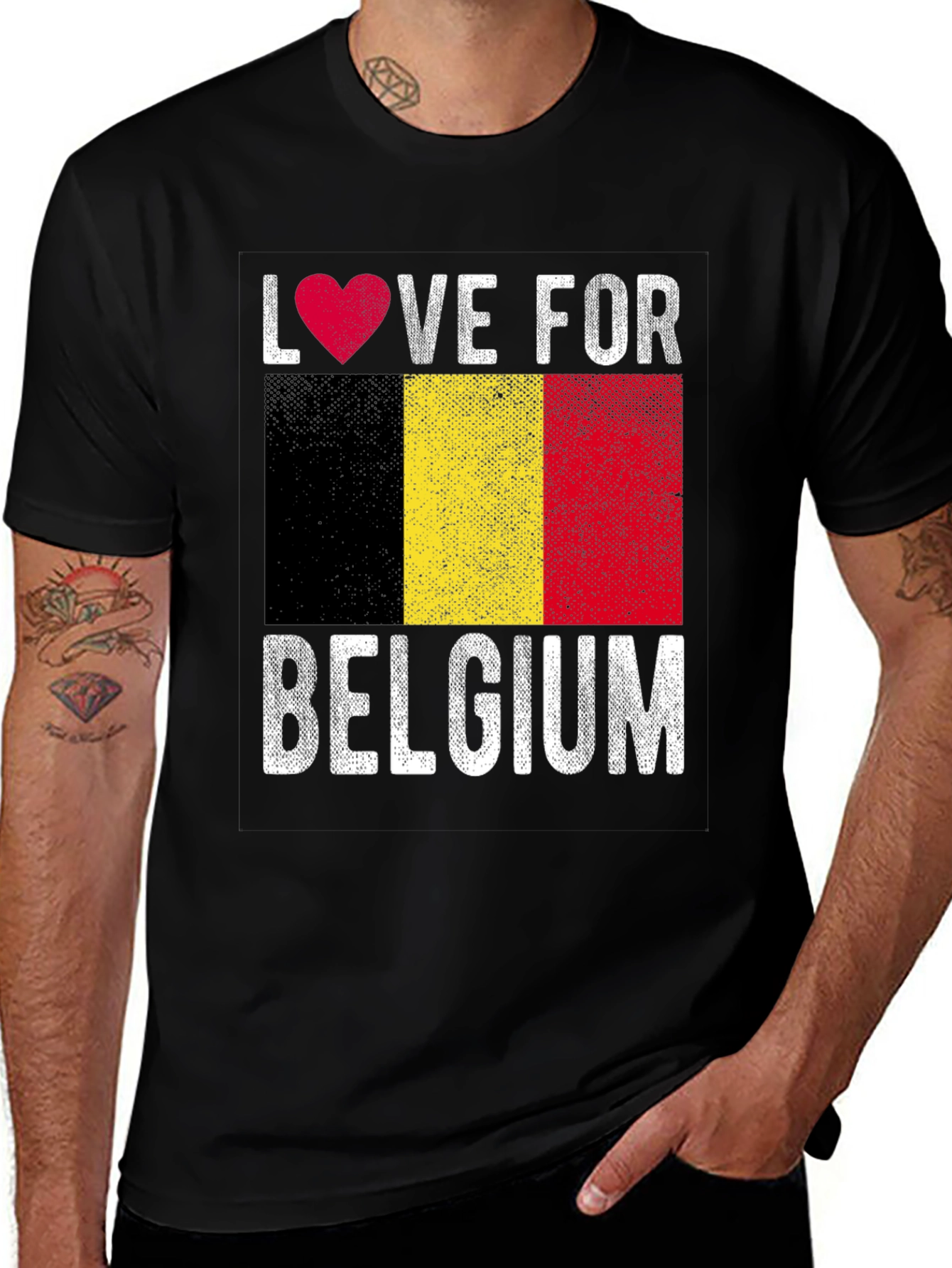 Love for Belgium Flag Graphic Tee