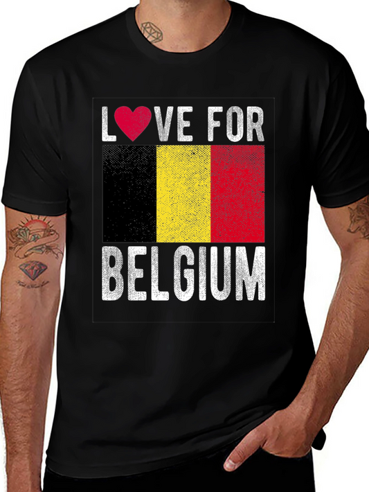Love for Belgium Flag Graphic Tee