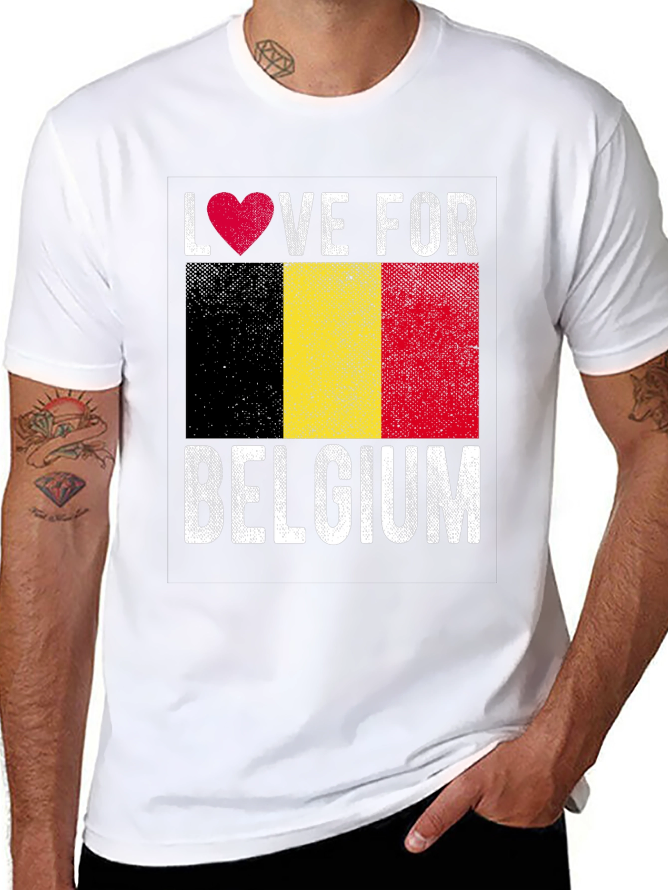 Love for Belgium Flag Graphic Tee