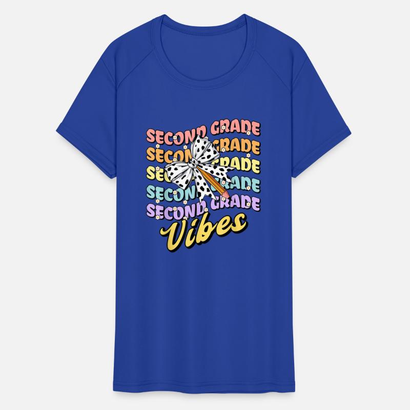 Second 2nd Grade Vibes Teacher Coquette Bow Dalmat