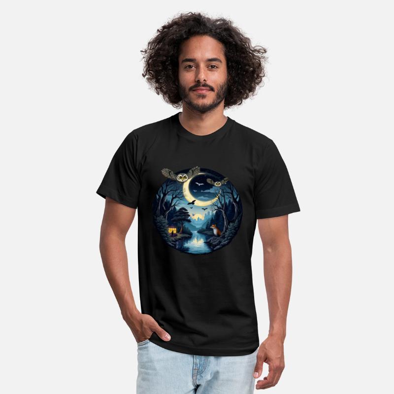 Serene Foxes Beneath Moonlit Waters