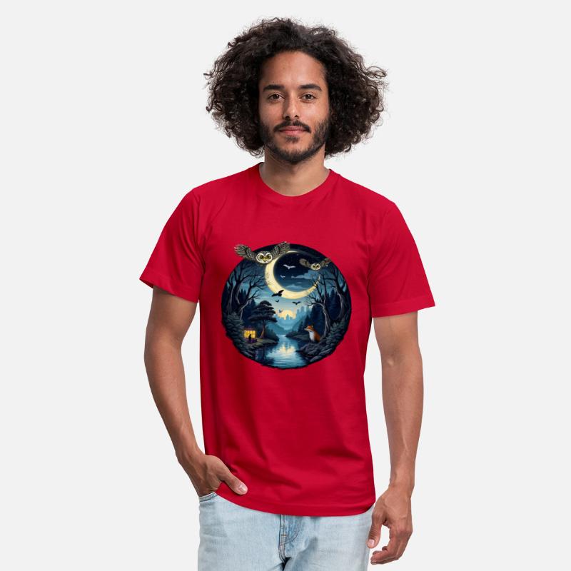 Serene Foxes Beneath Moonlit Waters