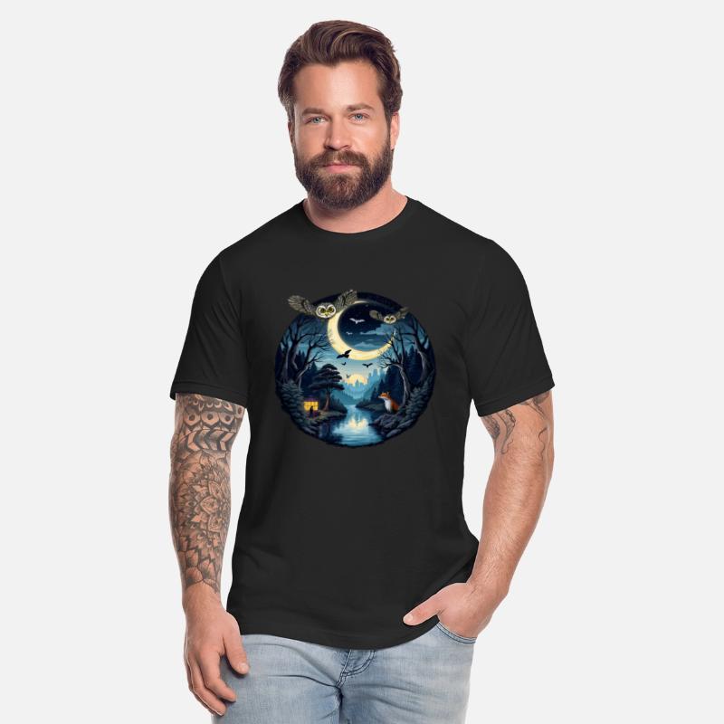 Serene Foxes Beneath Moonlit Waters