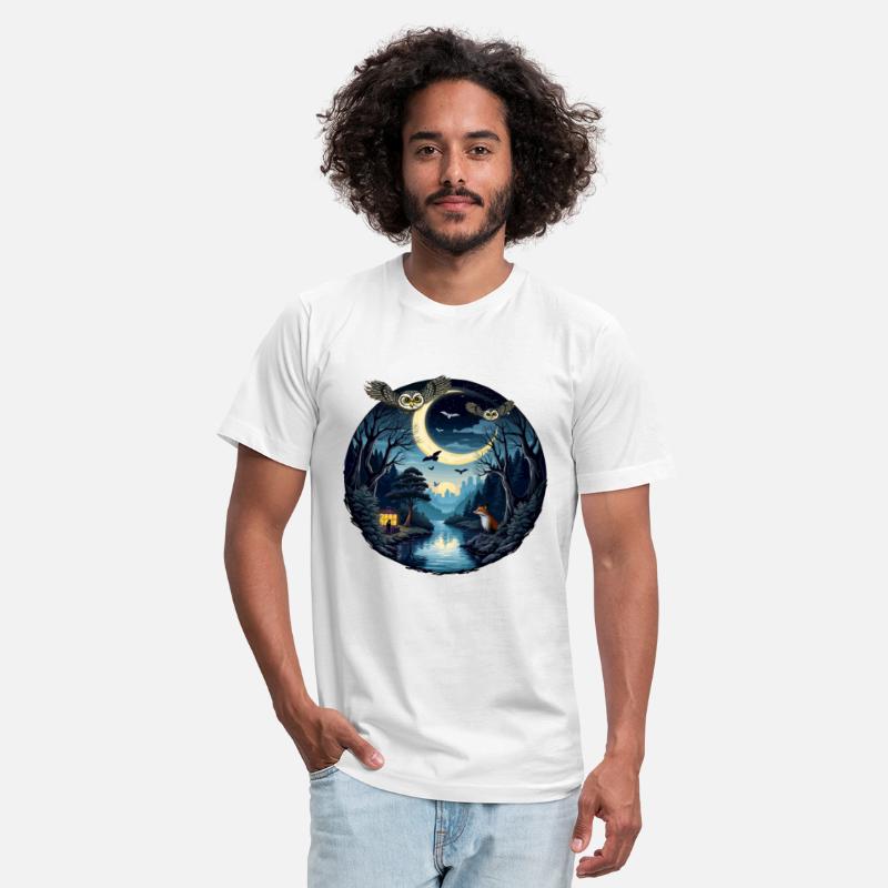 Serene Foxes Beneath Moonlit Waters