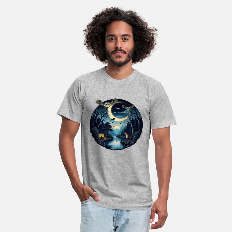 Serene Foxes Beneath Moonlit Waters