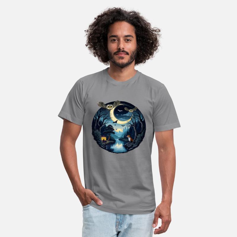 Serene Foxes Beneath Moonlit Waters