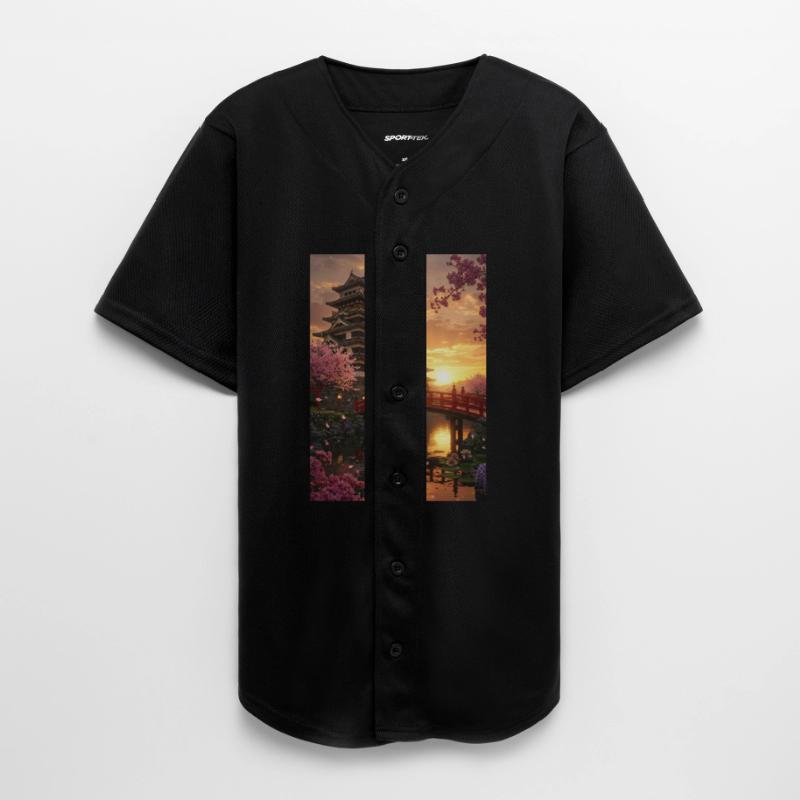 Serene Japanese Castle Sunset Scene