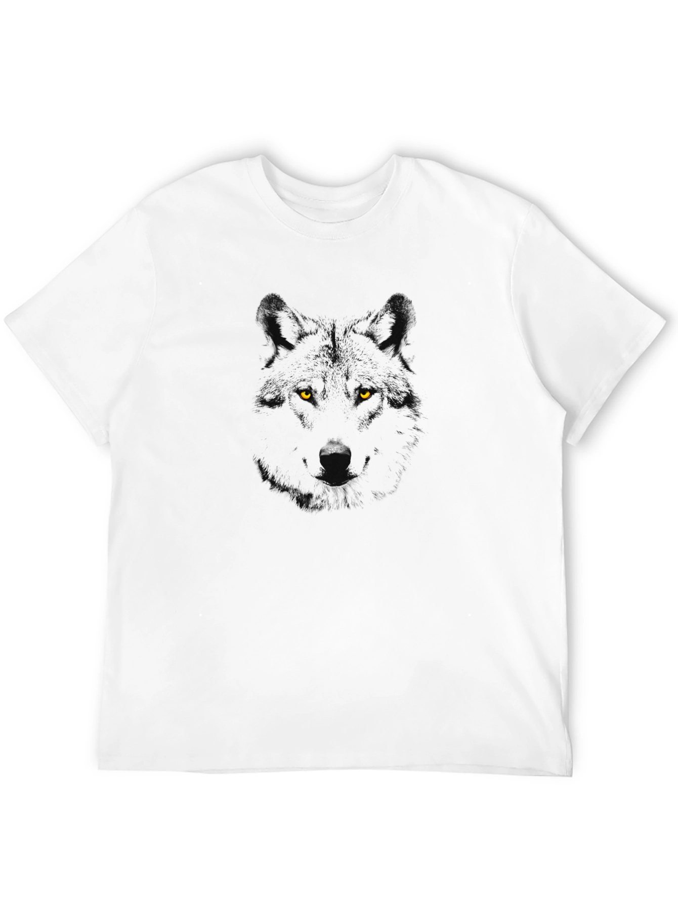 Mens Black Wolf Graphic T-Shirt