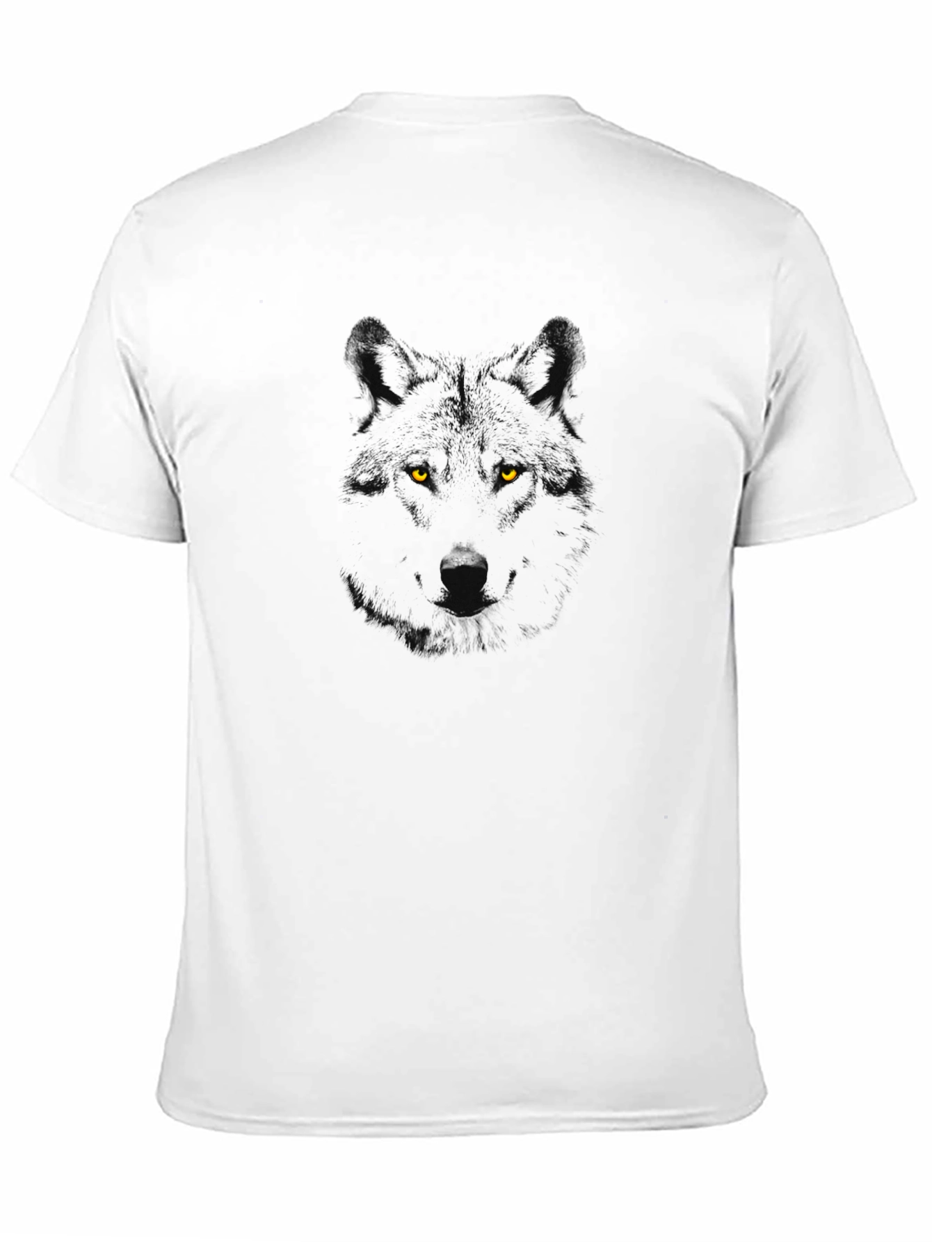 Mens Black Wolf Graphic T-Shirt