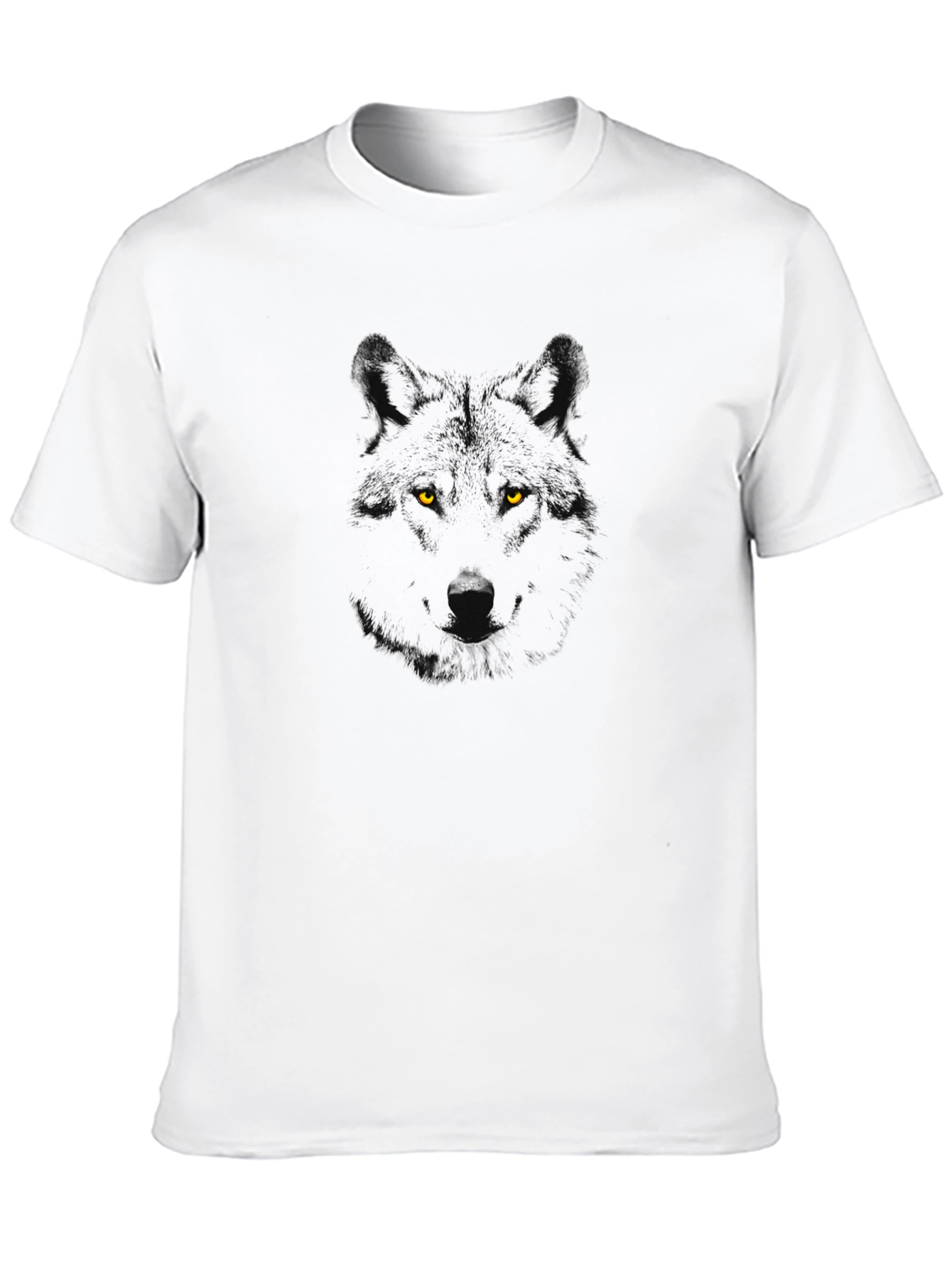 Mens Black Wolf Graphic T-Shirt