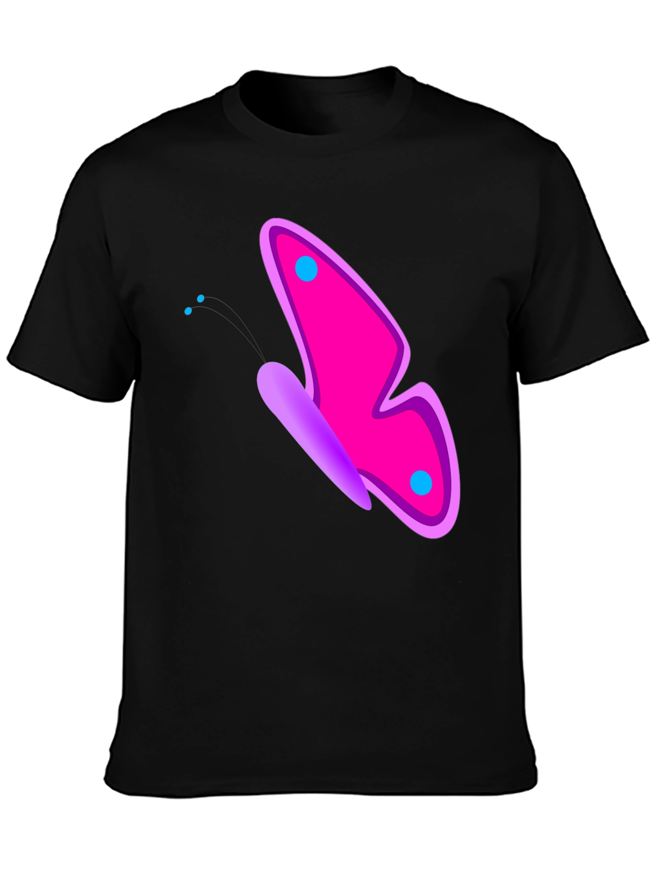 Butterfly Graphic Tee - Bold Pink & Purple Design