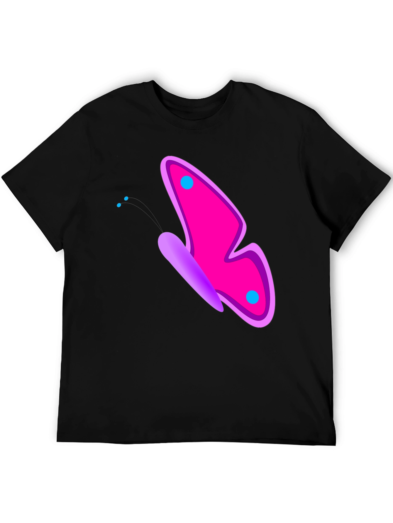Butterfly Graphic Tee - Bold Pink & Purple Design