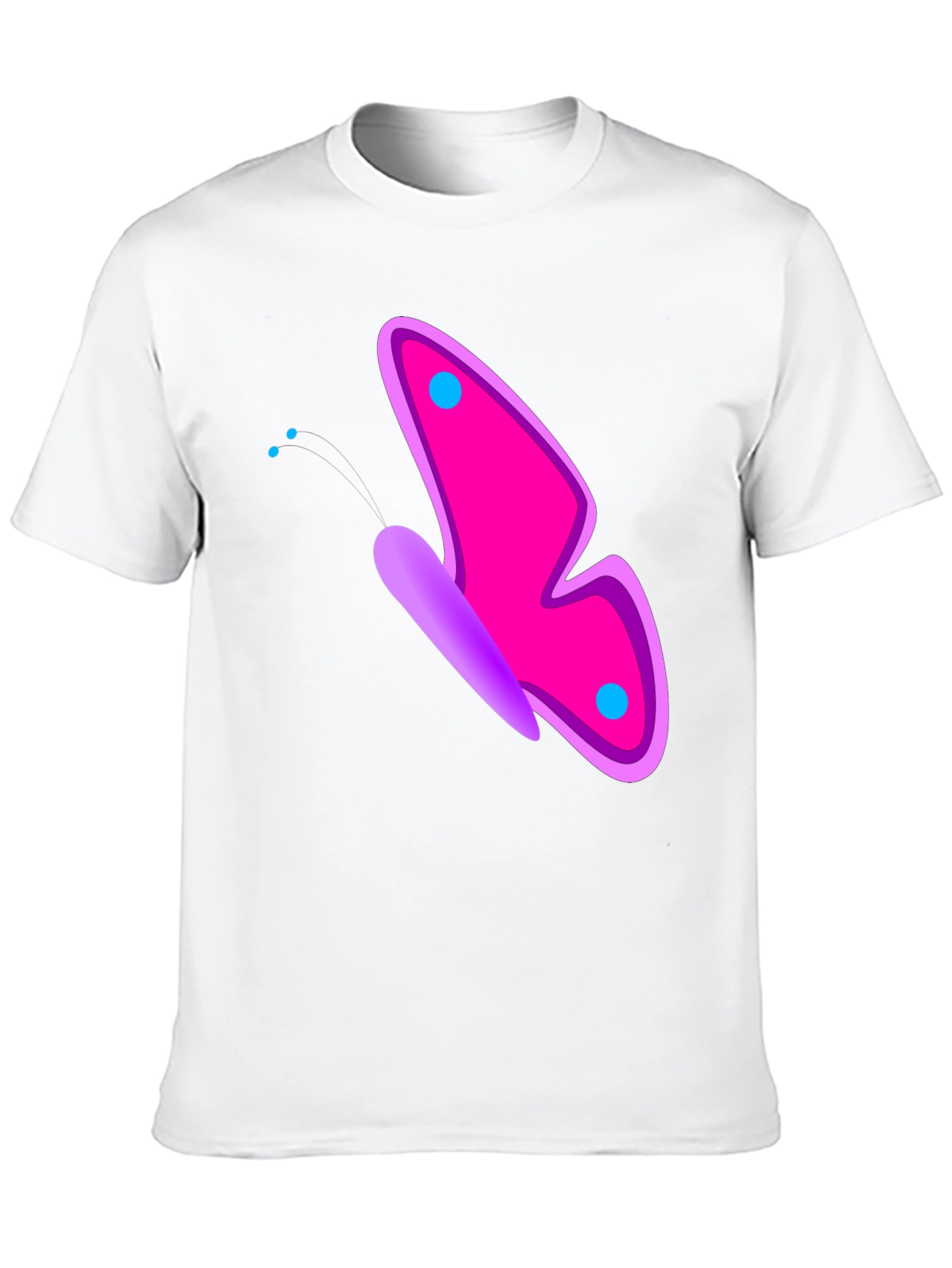 Butterfly Graphic Tee - Bold Pink & Purple Design