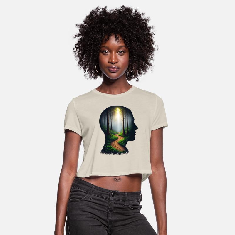 Silhouette Face with Forest Path Tee.