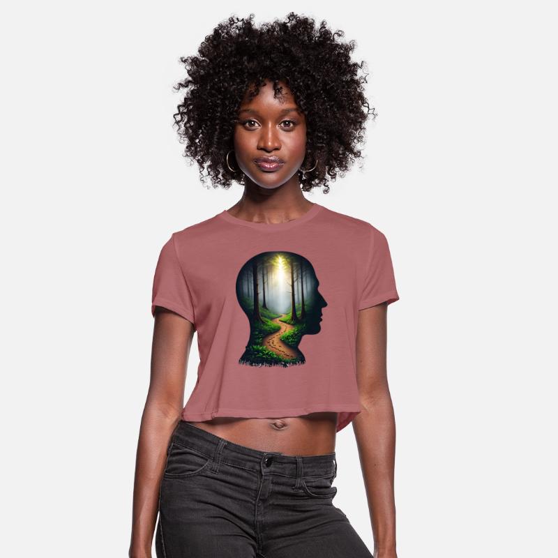 Silhouette Face with Forest Path Tee.