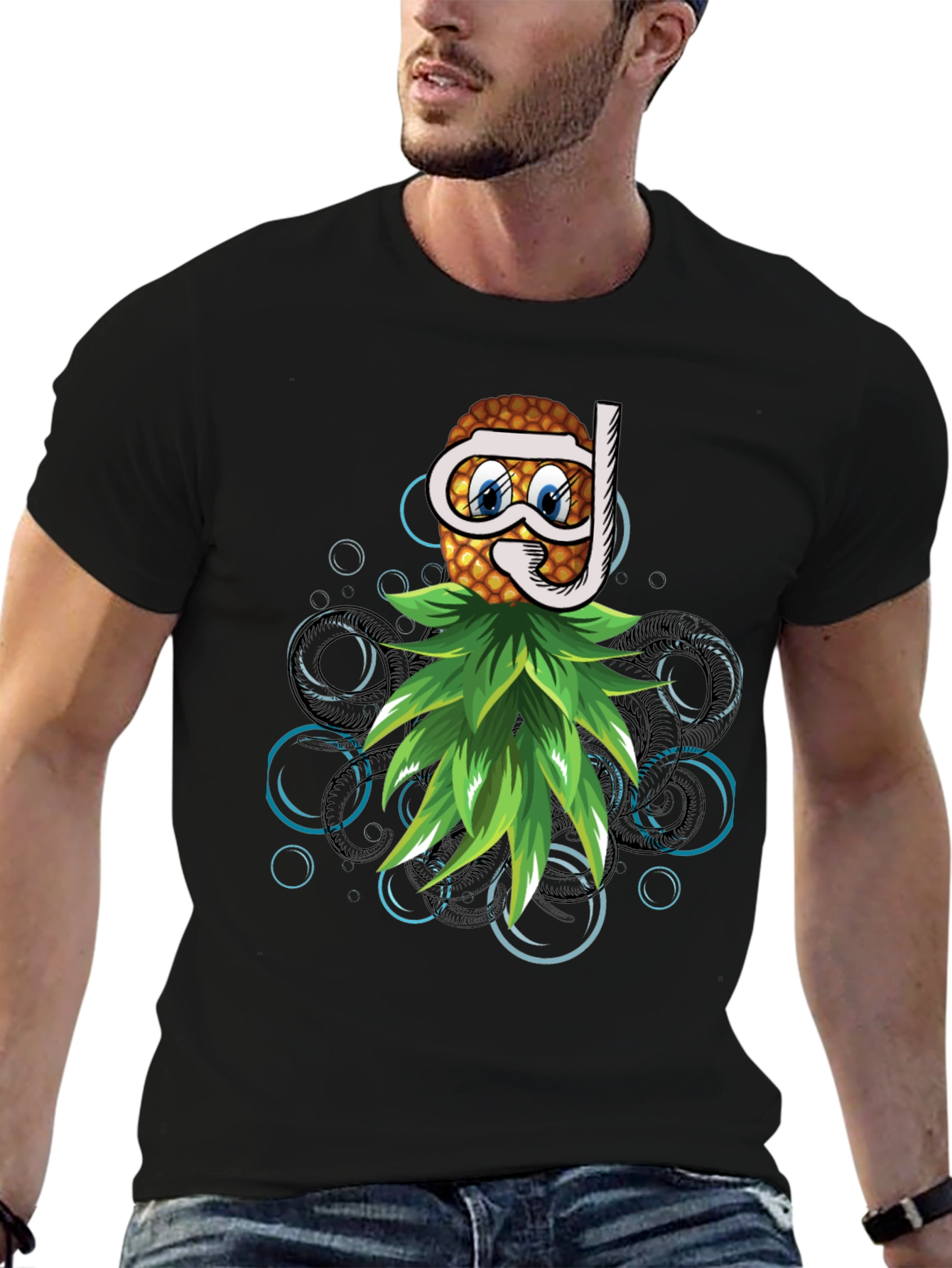 Funny Pineapple Snorkel T-Shirt