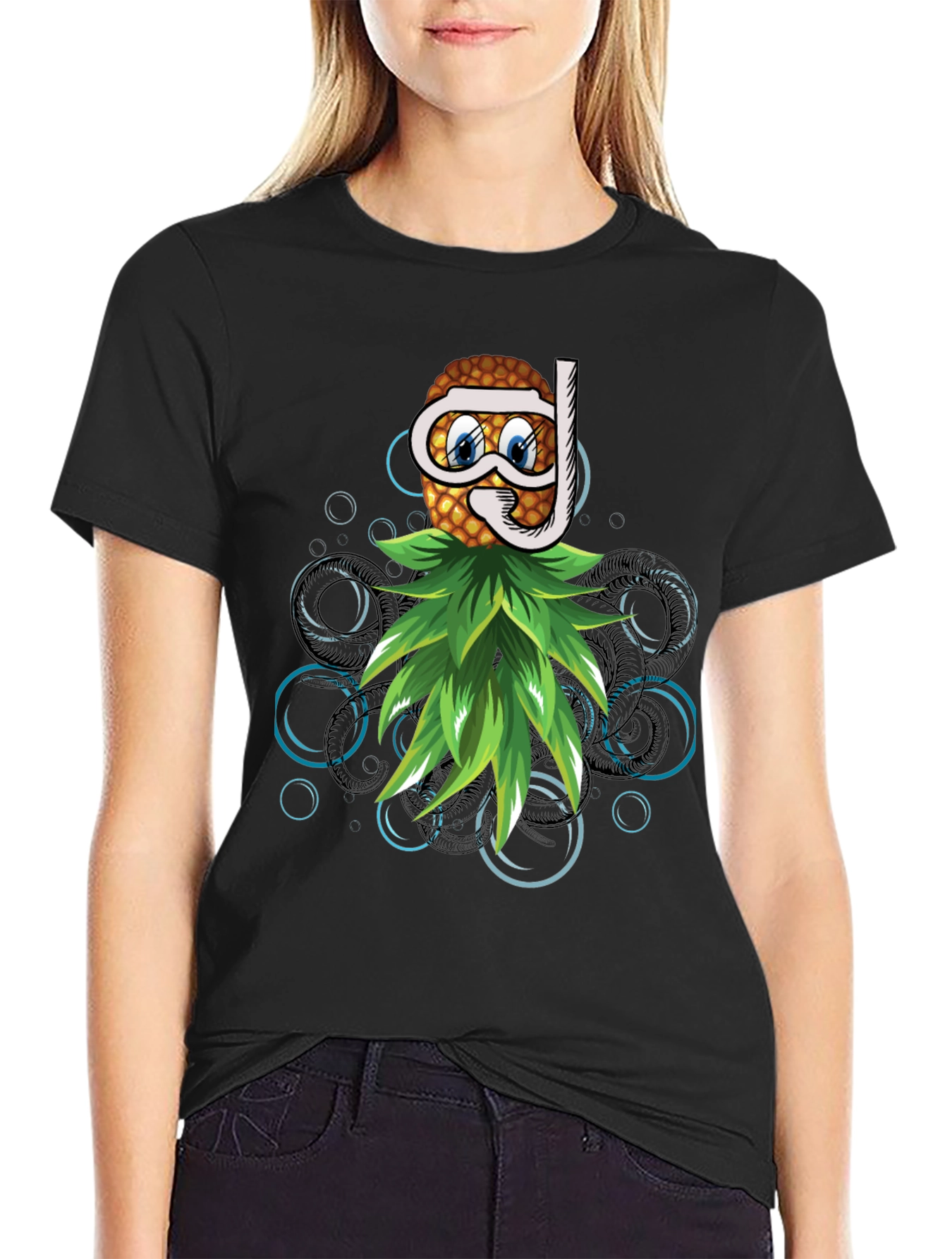 Funny Pineapple Snorkel T-Shirt