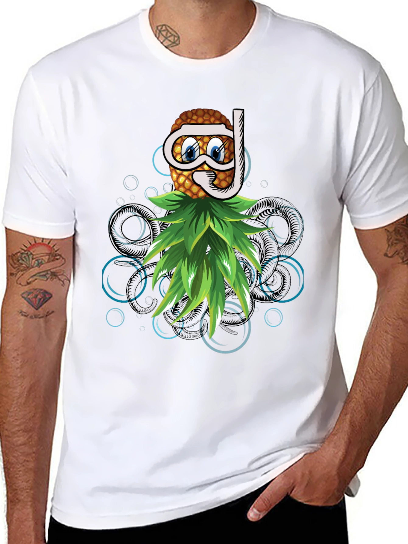Funny Pineapple Snorkel T-Shirt