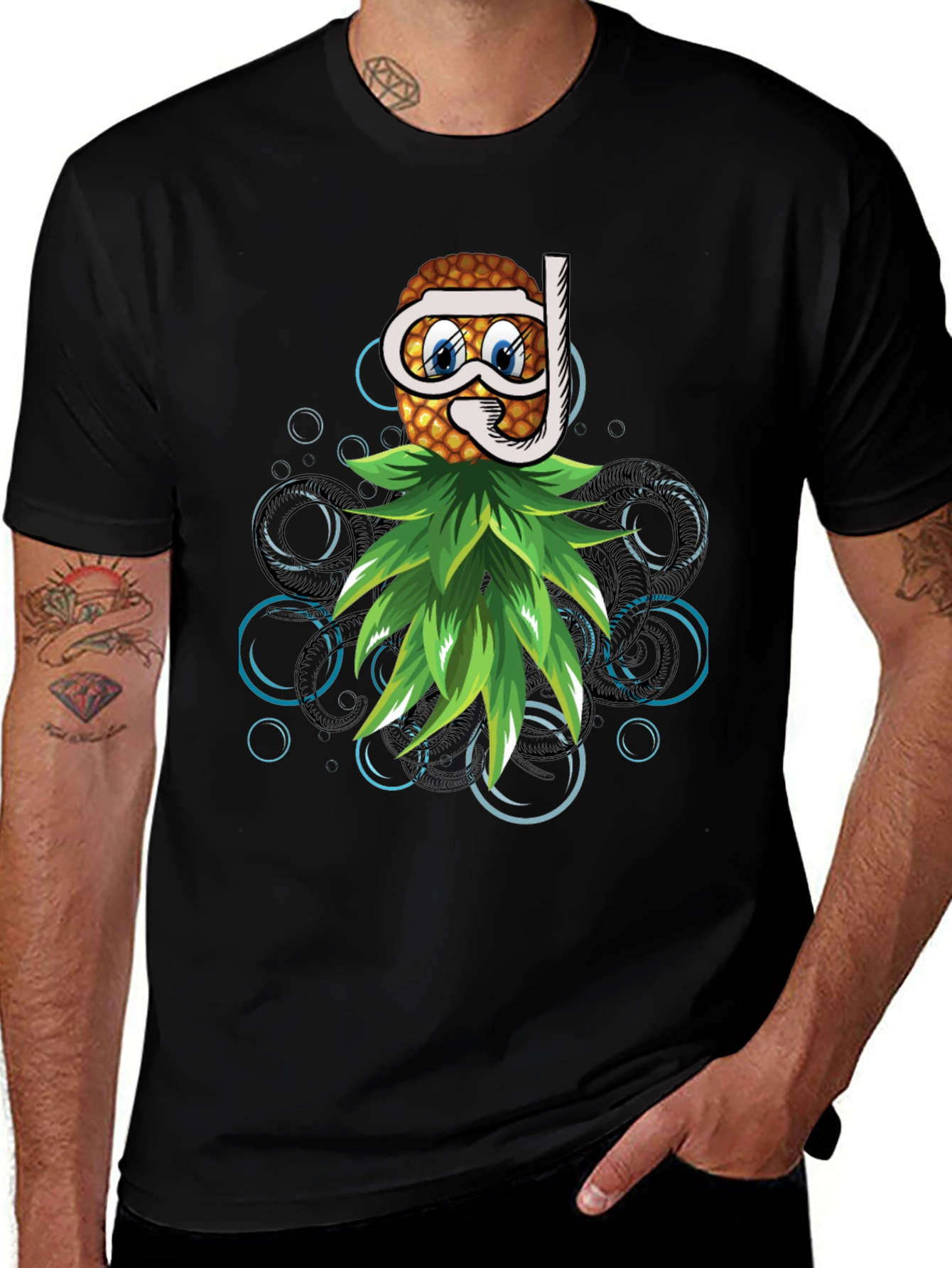 Funny Pineapple Snorkel T-Shirt