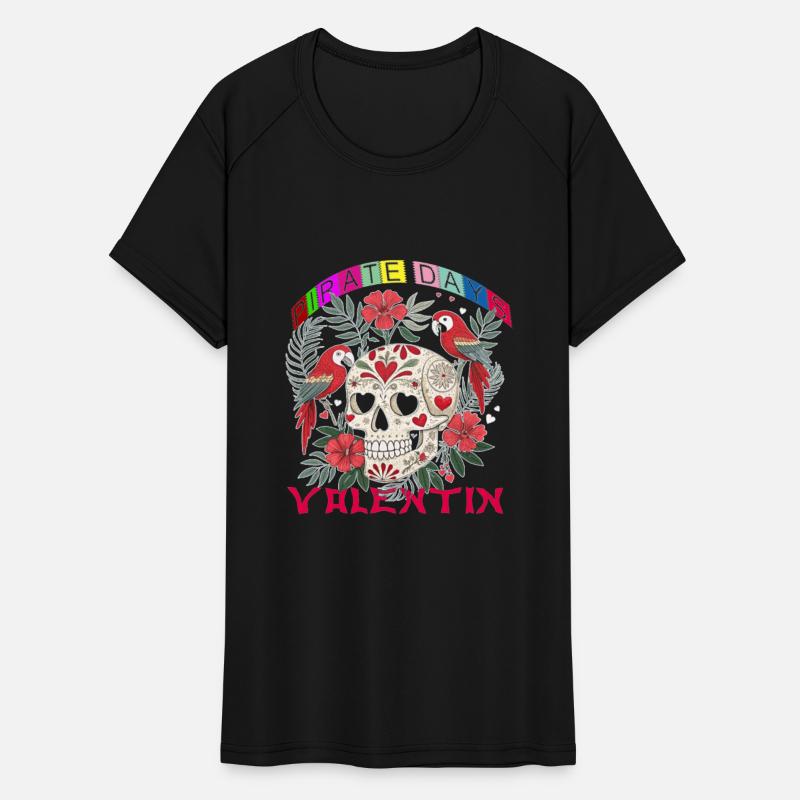 Skull Heart Valentines Day Pirate Flag for Women