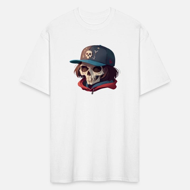 Skull with Long Hair