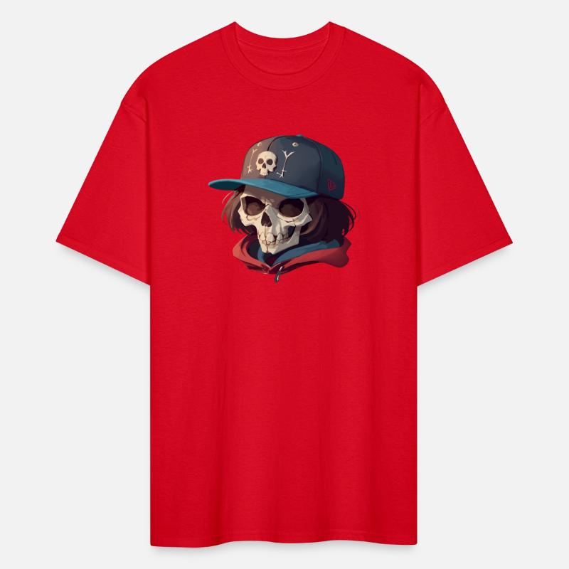 Skull with Long Hair