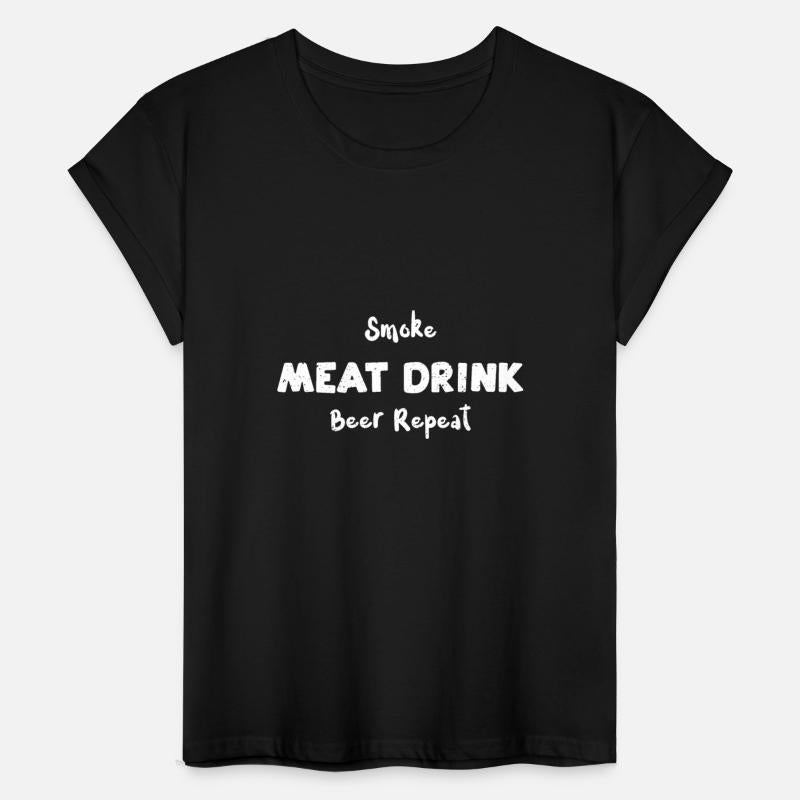Smoke Meat Drink Beer Repeat - BBQ