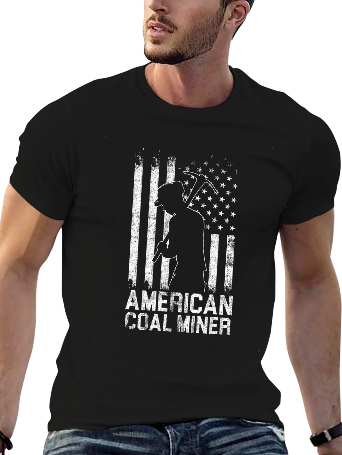 American Coal Miner Graphic T-Shirt