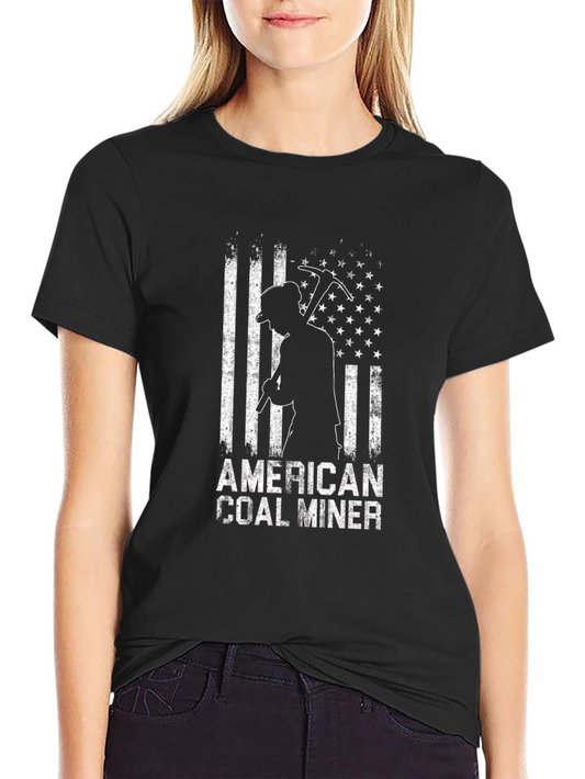 American Coal Miner Graphic T-Shirt
