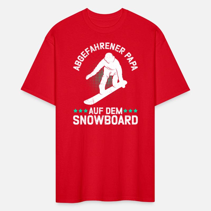 Snowboarder Freaky dad on snowboard