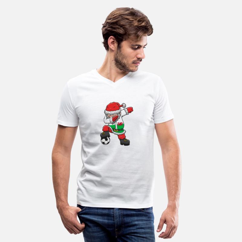 Soccer Boy Dabbing Santa Christmas Jersey Wales