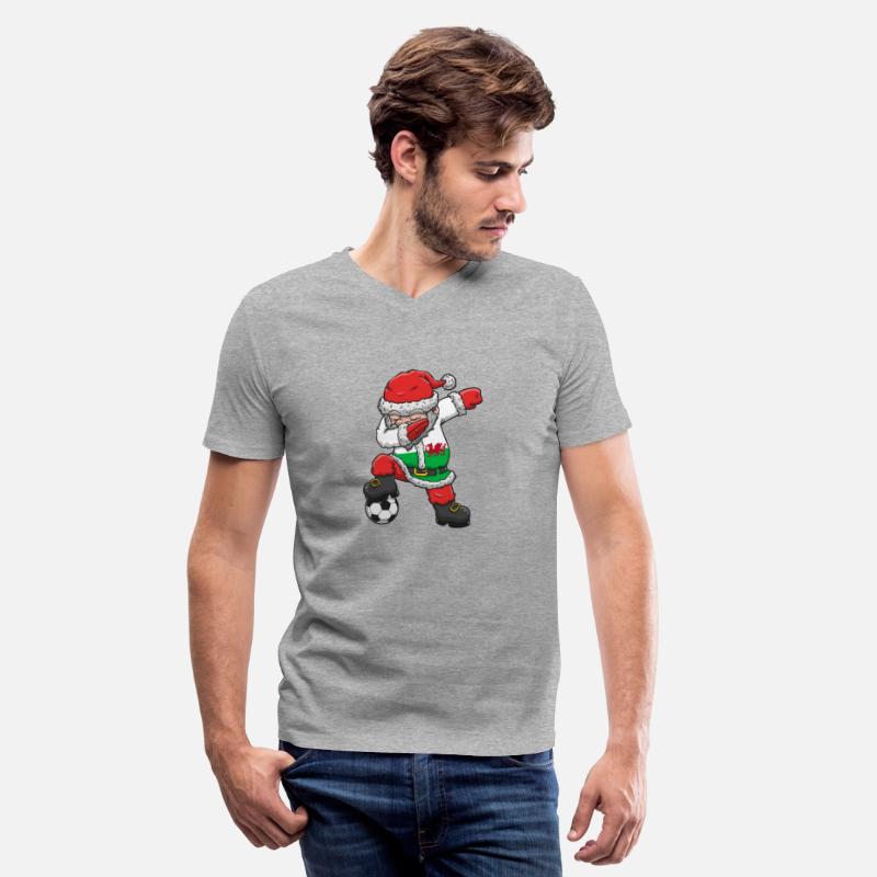Soccer Boy Dabbing Santa Christmas Jersey Wales