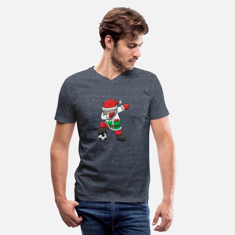 Soccer Boy Dabbing Santa Christmas Jersey Wales
